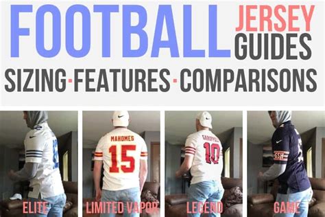 nike football jersey size chart